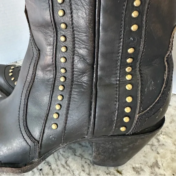 Idyllwind Walk This Way Studded Snip Toe Western Boot Black Tall Shaft Women 8.5 - Picture 11 of 16